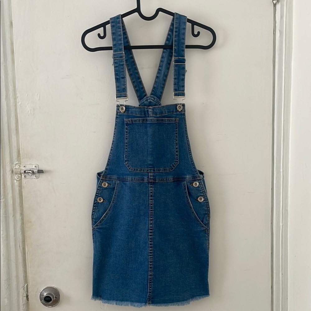 Blue Denim Overall Dress/Skirt- Robe salopette en jean